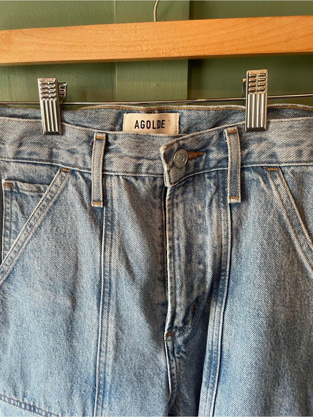Agolde Light Blue Cooper Carpenter Jeans - Picture 4 of 10